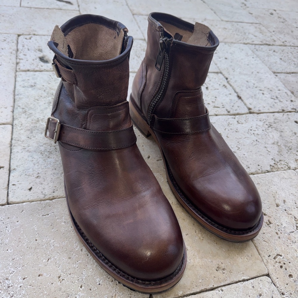 FREEBIRD Railroad Rugged Distressed Full-Grain Leather Boot Size 11